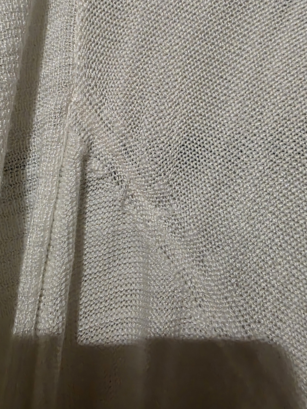 Tommy Hilfiger Cream Open-Front Draped Cardigan SZ Small Tie Front - Picture 4 of 8